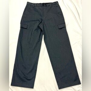 Express Charcoal Gray Trademark Relaxed Fit Wide Leg Dress Pants Men’s 34x32